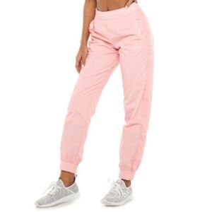 Adidas Favorites Pink High Rise Graphic Logo Windbreaker Jogger Pants